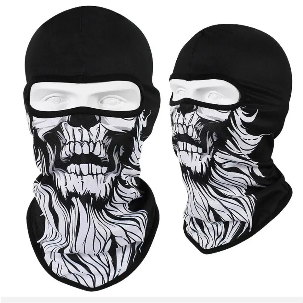 Tactical Skull Ghost Printed Full Face Mask Balaclava Halloween Ski Motorcycle